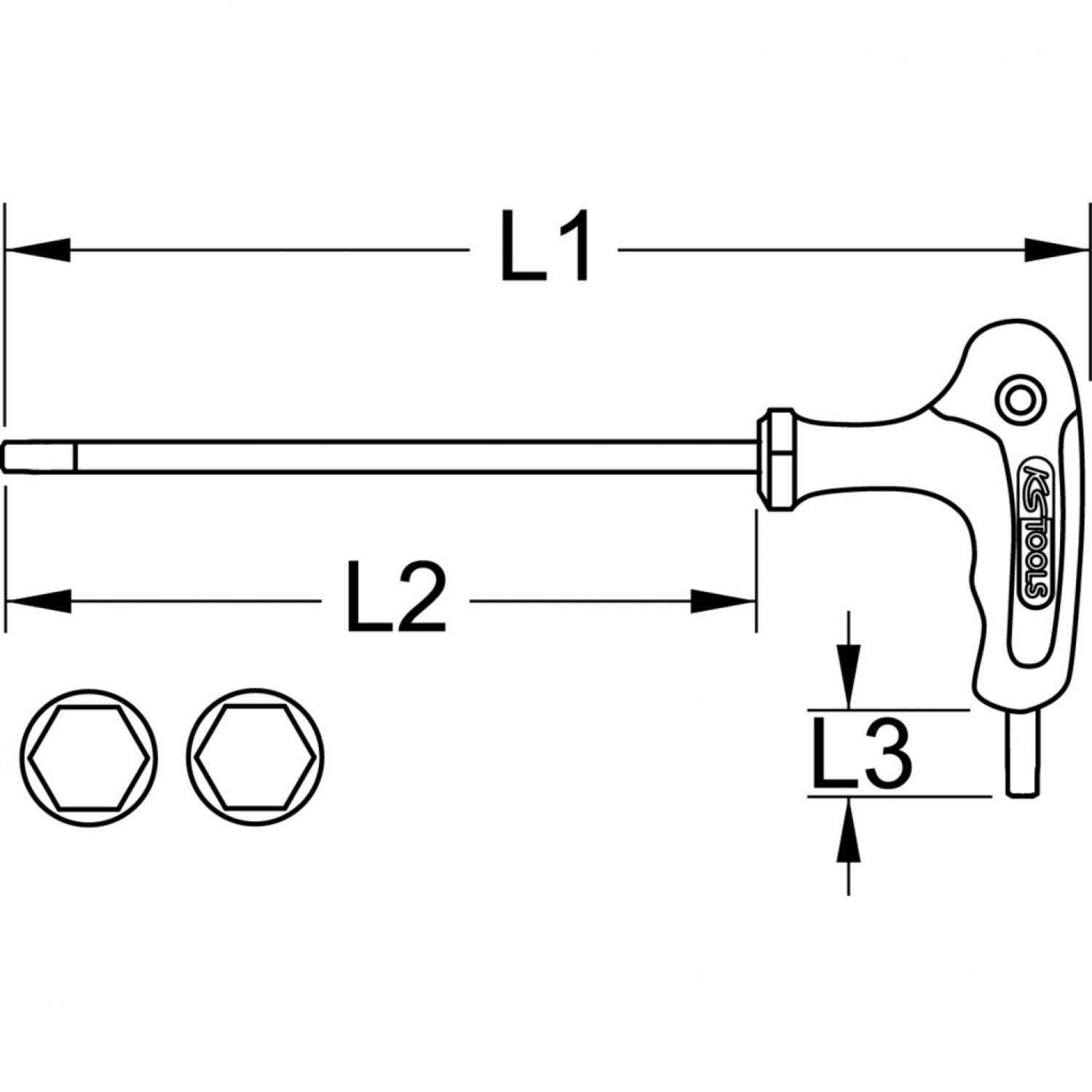 картинка Ключ с внутренним шестигранником и Т-образной рукояткой 3/16" от магазина "Элит-инструмент"