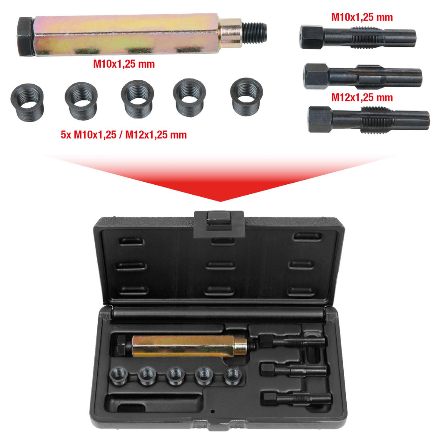 Ремонтный комплект THREADfix для свечей накала M10x1,25, 9 шт