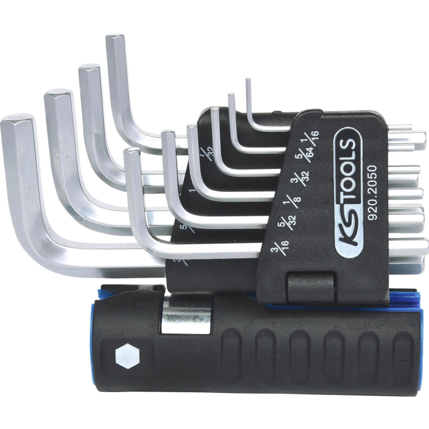 Комплект угловых штифтовых ключей с внутренним шестигранником 3 в 1, 10 шт, коротких, дюймовых