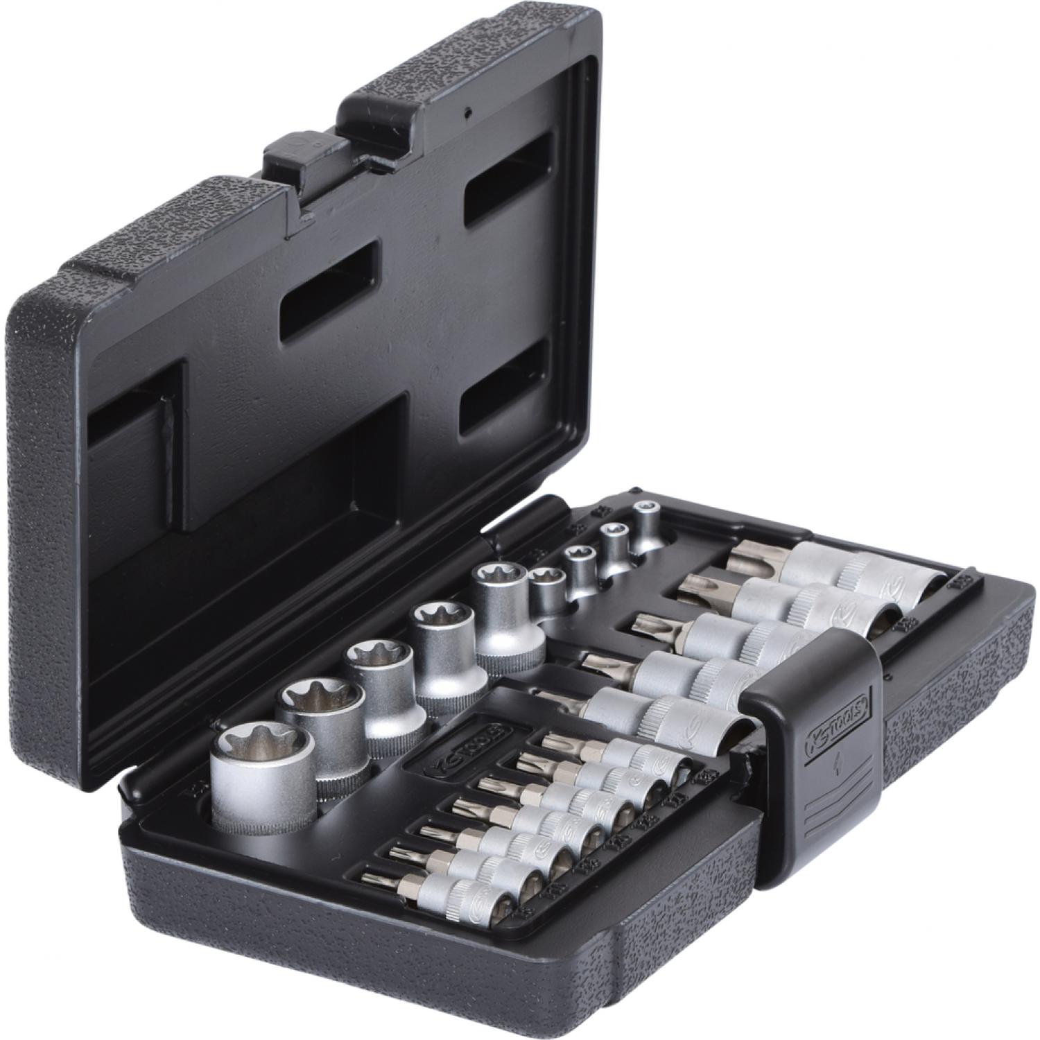 картинка Комплект торцовых ключей с профилем Torx 1/4"+1/2", 21 шт от магазина "Элит-инструмент"