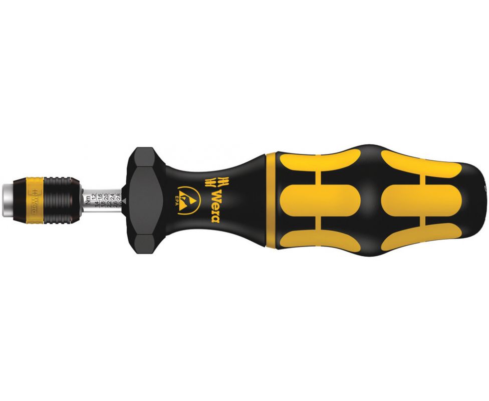 картинка Регулируемая динамометрическая отвертка с патроном Rapidaptor, Kraftform ESD, Wera 7400, 7445 ESD, WE-074733 от магазина "Элит-инструмент"