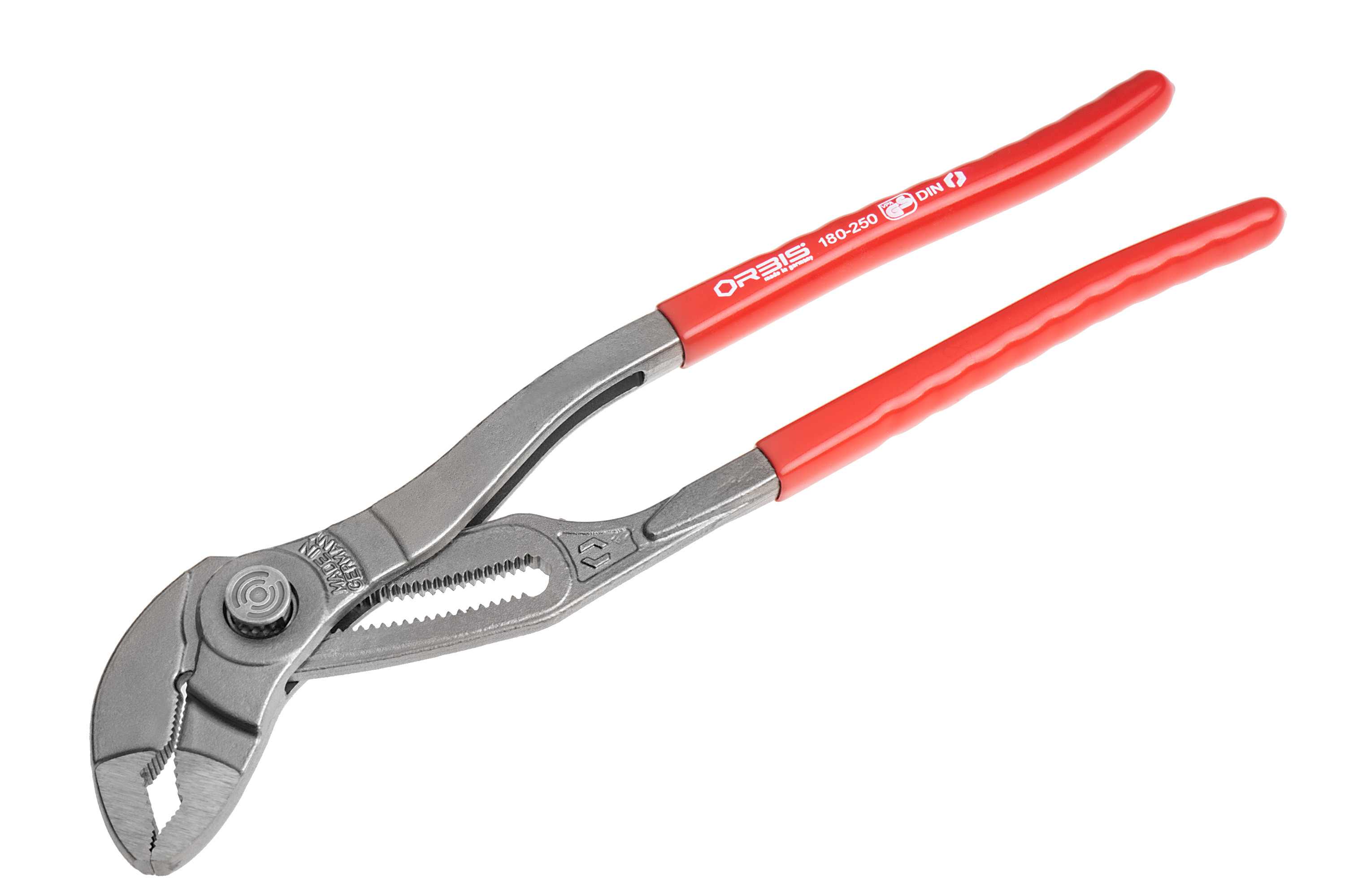 картинка Клещи сантехнические Press Plus, L=250 мм, захват 50 мм Orbis 180-250/2022 от магазина "Элит-инструмент"