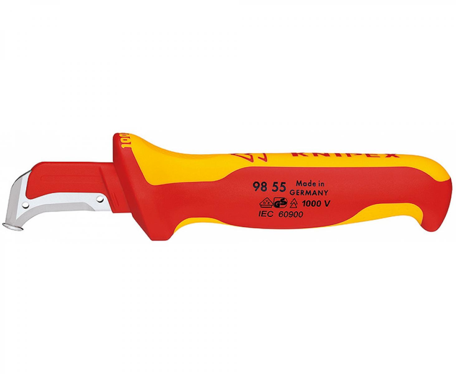 картинка Нож для удаления изоляции VDE Knipex KN-9855 от магазина "Элит-инструмент"