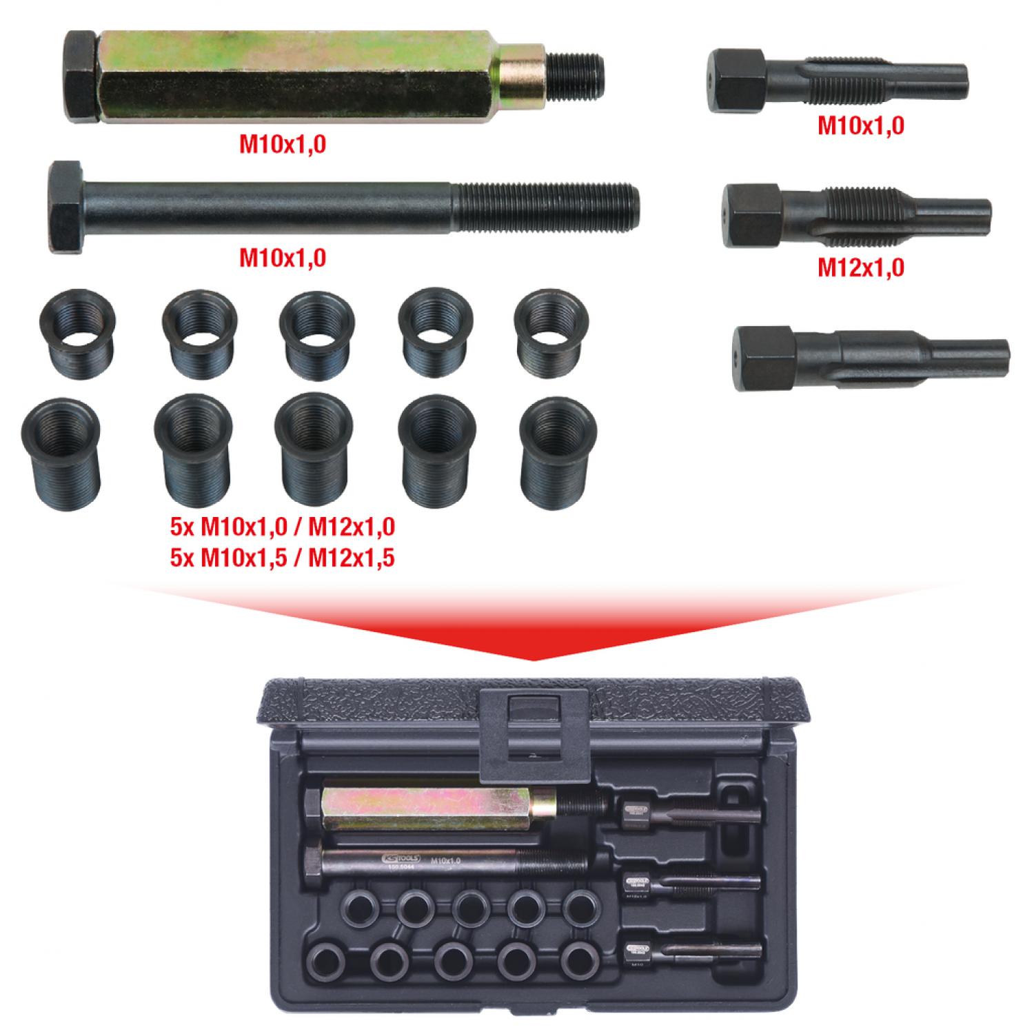 Ремонтный комплект THREADfix для свечей накала M10x1, 15 шт