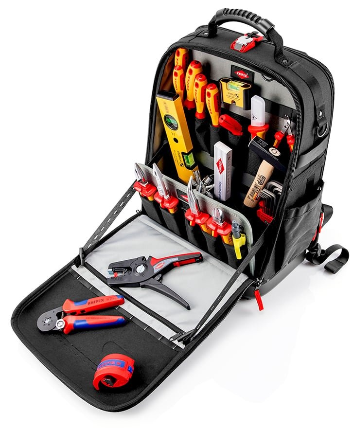картинка Рюкзак инструментальный для электрики, 22 предмета Modular X18 Electro (KNIPEX, Германия) от магазина "Элит-инструмент"