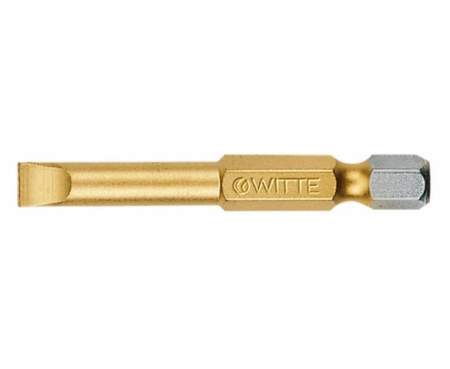 картинка Бита Witte TIN 27531 4,5 х 50 мм шлицевая для держателя Е6,3 от магазина "Элит-инструмент"