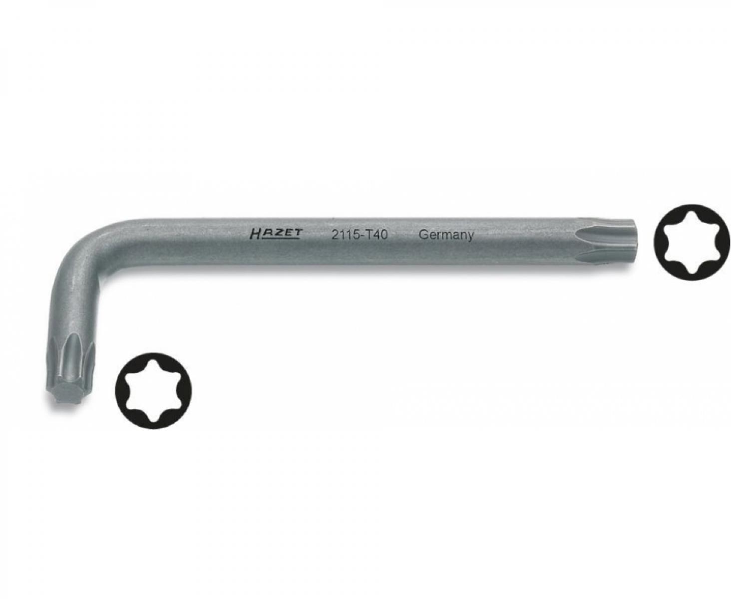 картинка Ключ штифтовый Г-образный TORX T27 Hazet 2115-T27 от магазина "Элит-инструмент"