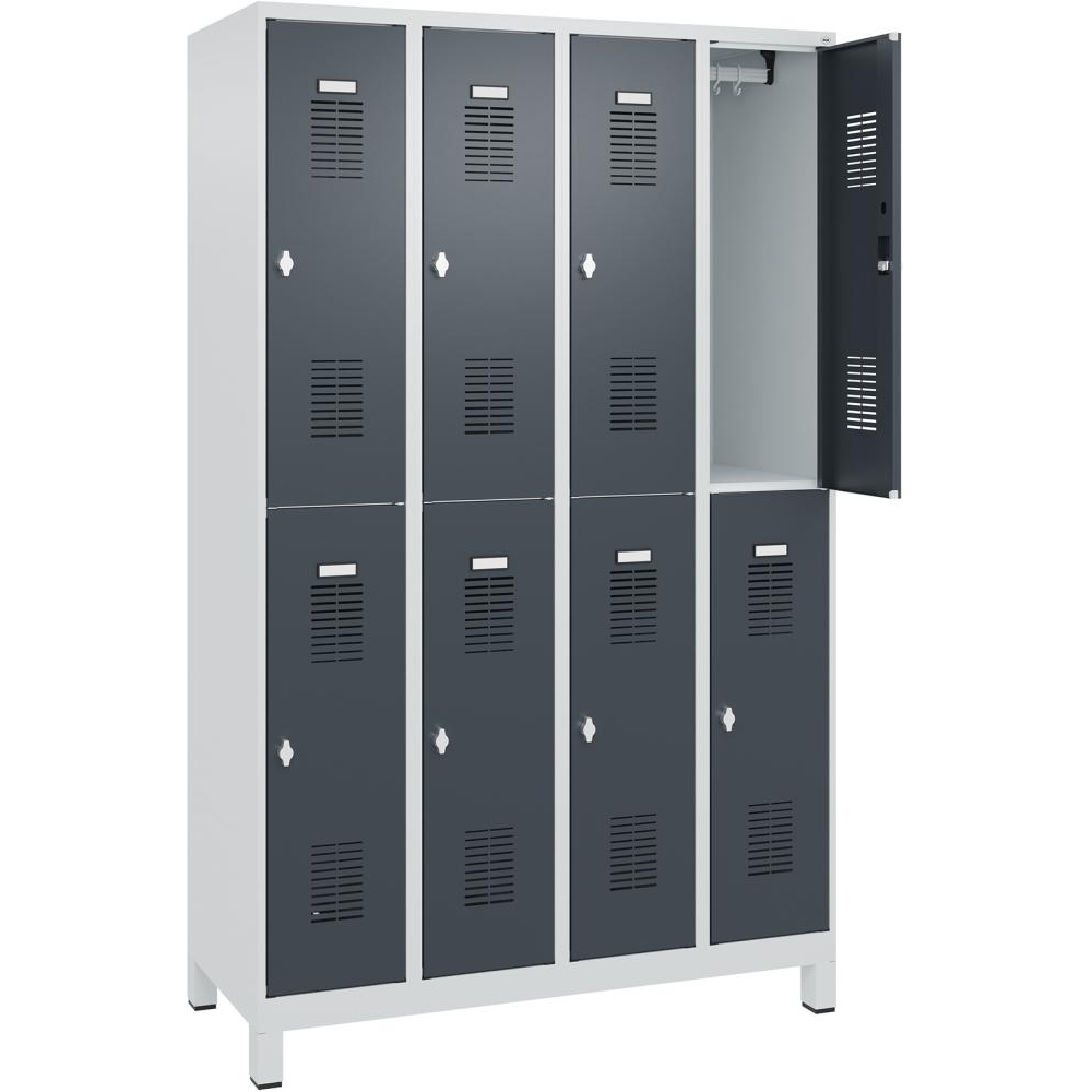 Шкаф FORMAT Ш1200хГ500хВ1950 мм RAL7035/7016, 4х2 отделения.Ножки (самостоятельная сборка) 3037 2823 Fplus