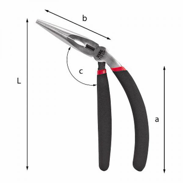 Изогнутые плоскогубцы со сверхдлинными полукруглыми губками 115 CP U01150024