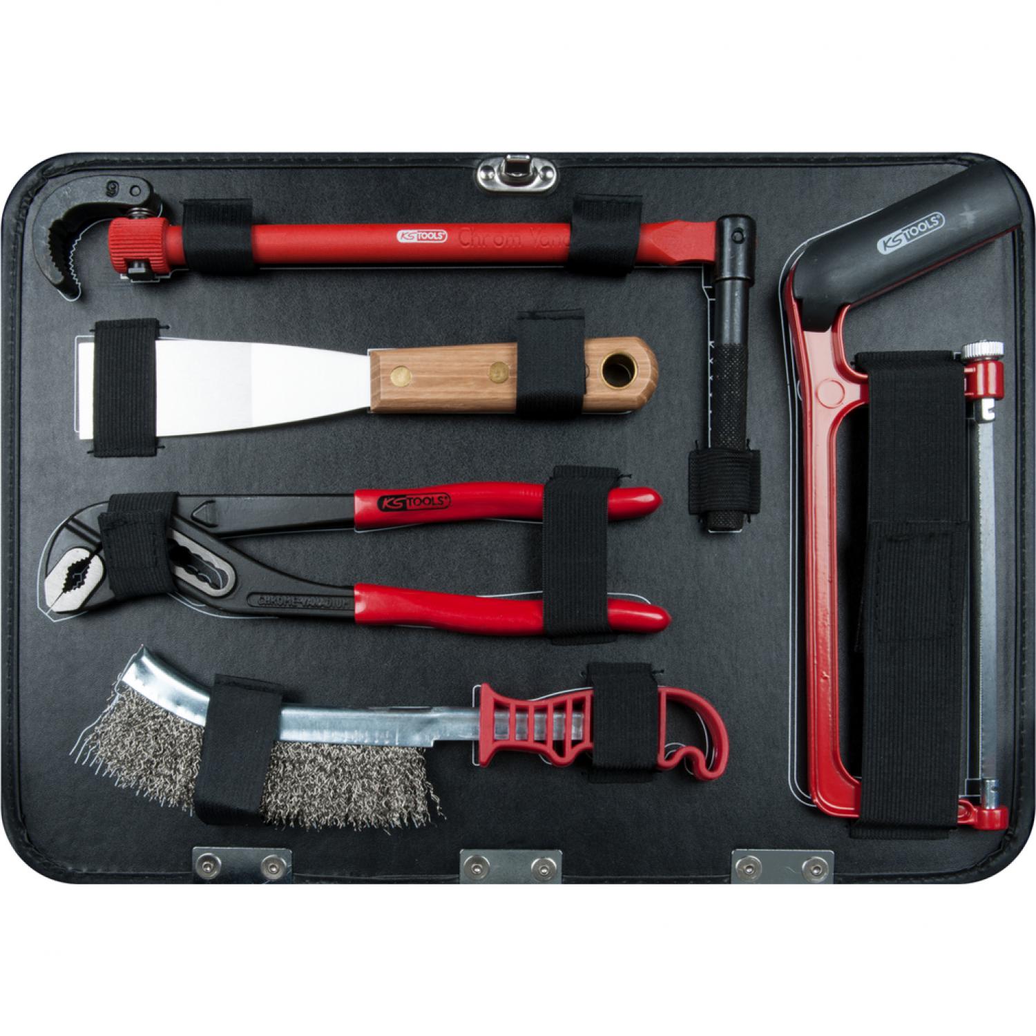 картинка кофр с сантехническими инструментами 1/4"+1/2" , 95 шт от магазина "Элит-инструмент"