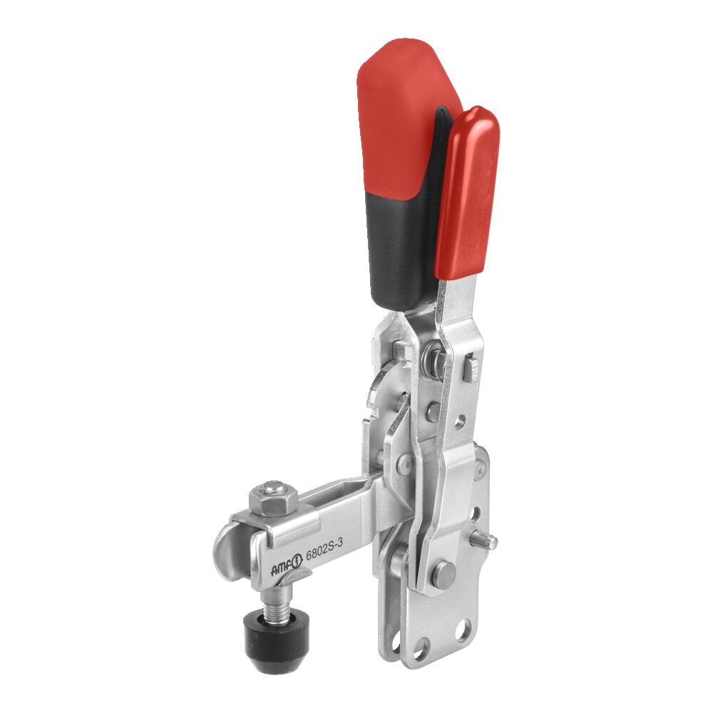 Вертикальный шарнирный зажим с красной ручкой и предохранительной защелкой АМF 90209