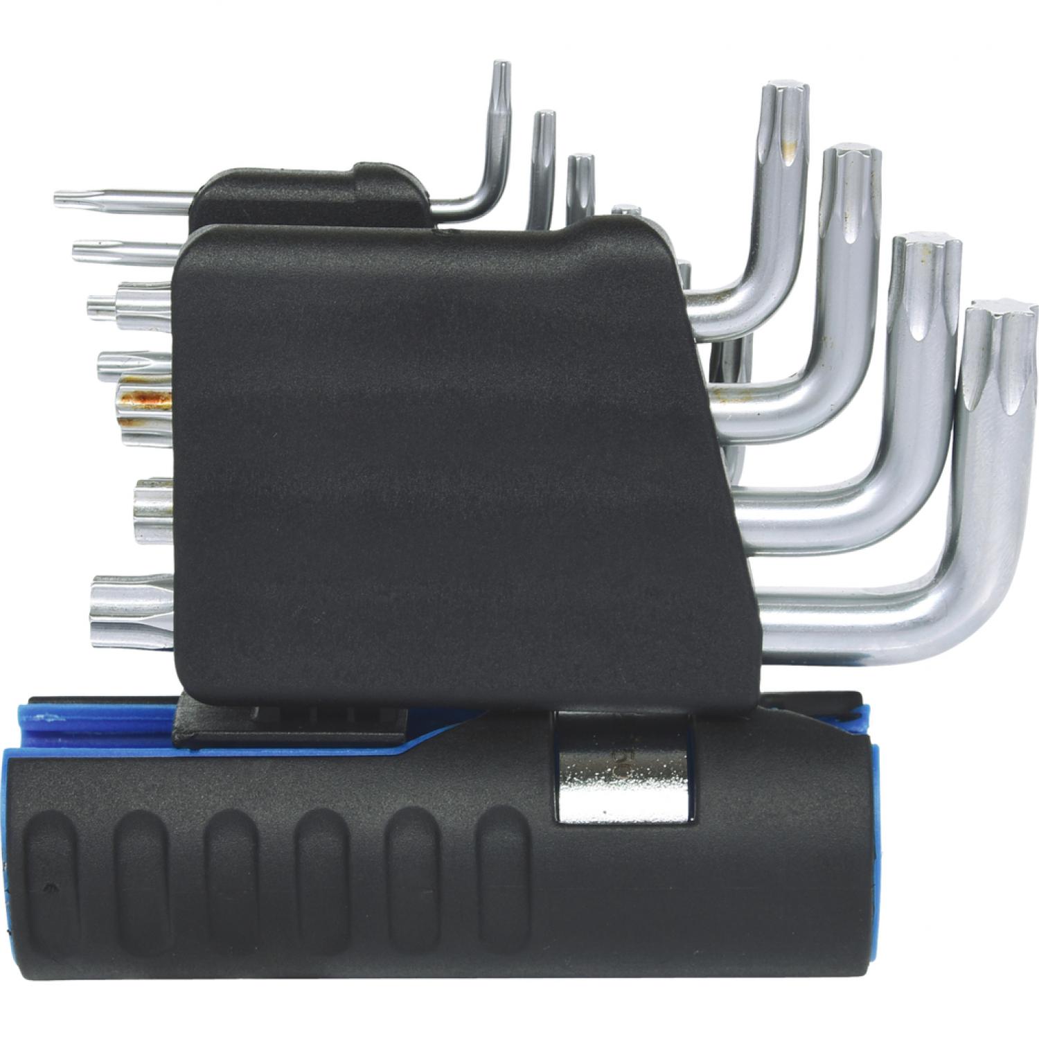 картинка Комплект угловых штифтовых ключей с профилем Torx 3 в 1, размера XL, 10 шт, коротких от магазина "Элит-инструмент"