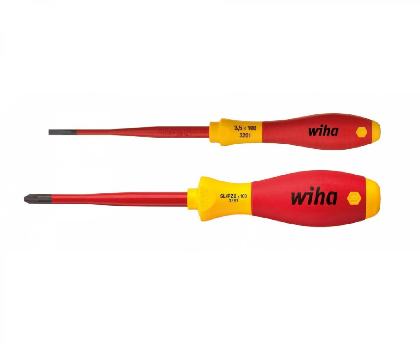 Набор отверток VDE Wiha SoftFinish electric slimFix SB 3201 S204 36333 2 шт.