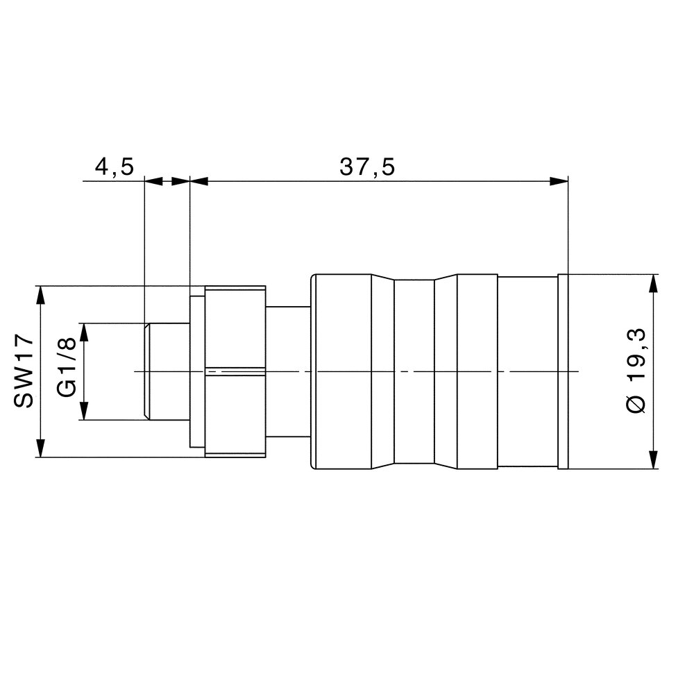 картинка Быстроразъемная пневматическая муфта АМF 430066 от магазина "Элит-инструмент"