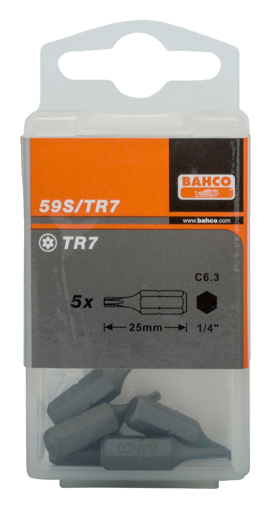 картинка Стандартные биты для отверток Torx® TR, 25 мм BAHCO 59S/TR30 от магазина "Элит-инструмент"