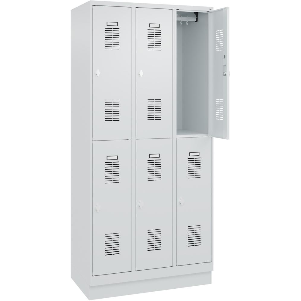 Шкаф FORMAT Ш900хГ500хВ1950 мм RAL7035/7035, 3х2 отделения.Основание (самостоятельная сборка) 3037 2838 Fplus