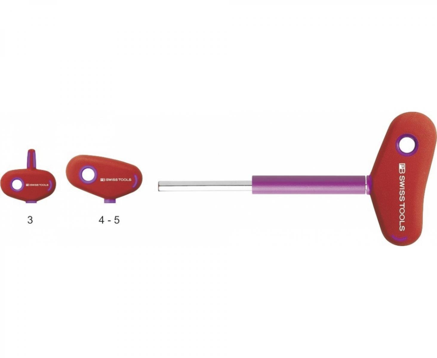Отвертка HEX PB Swiss Tools с Т-образной рукояткой длинная PB 207.LT 3-100 с поворотной трубкой M3