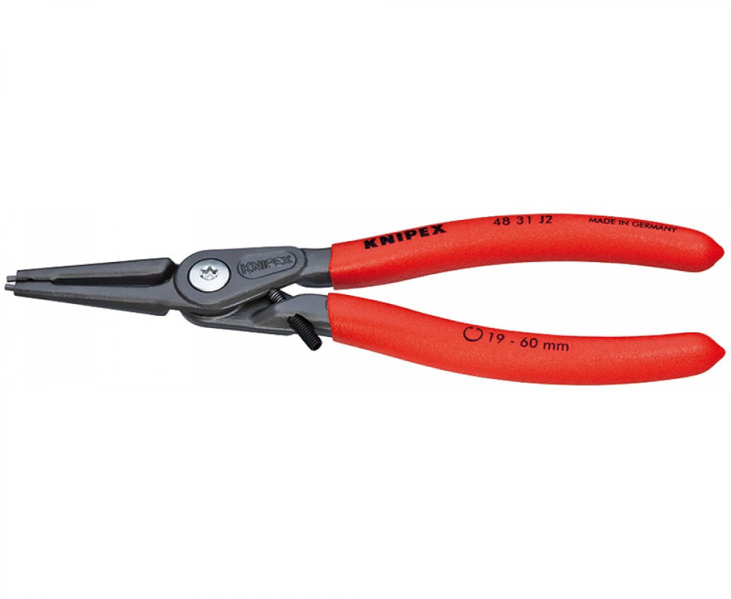Прецизионные щипцы для внутренних стопорных колец в отверстиях Knipex KN-4831J2