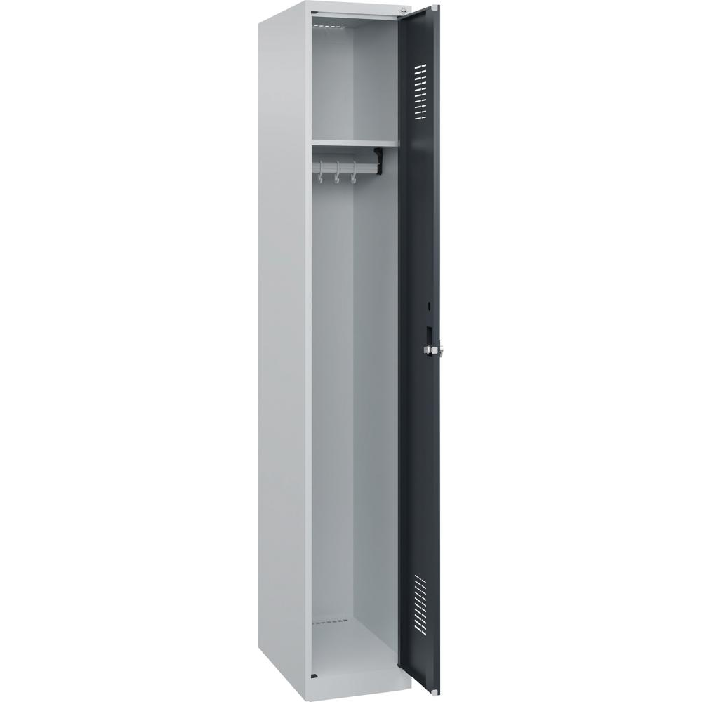 Гардероб BASIC Ш300хГ500хВ1850 мм RAL 7035/7016, 1 отделение 3037 2530 Fplus