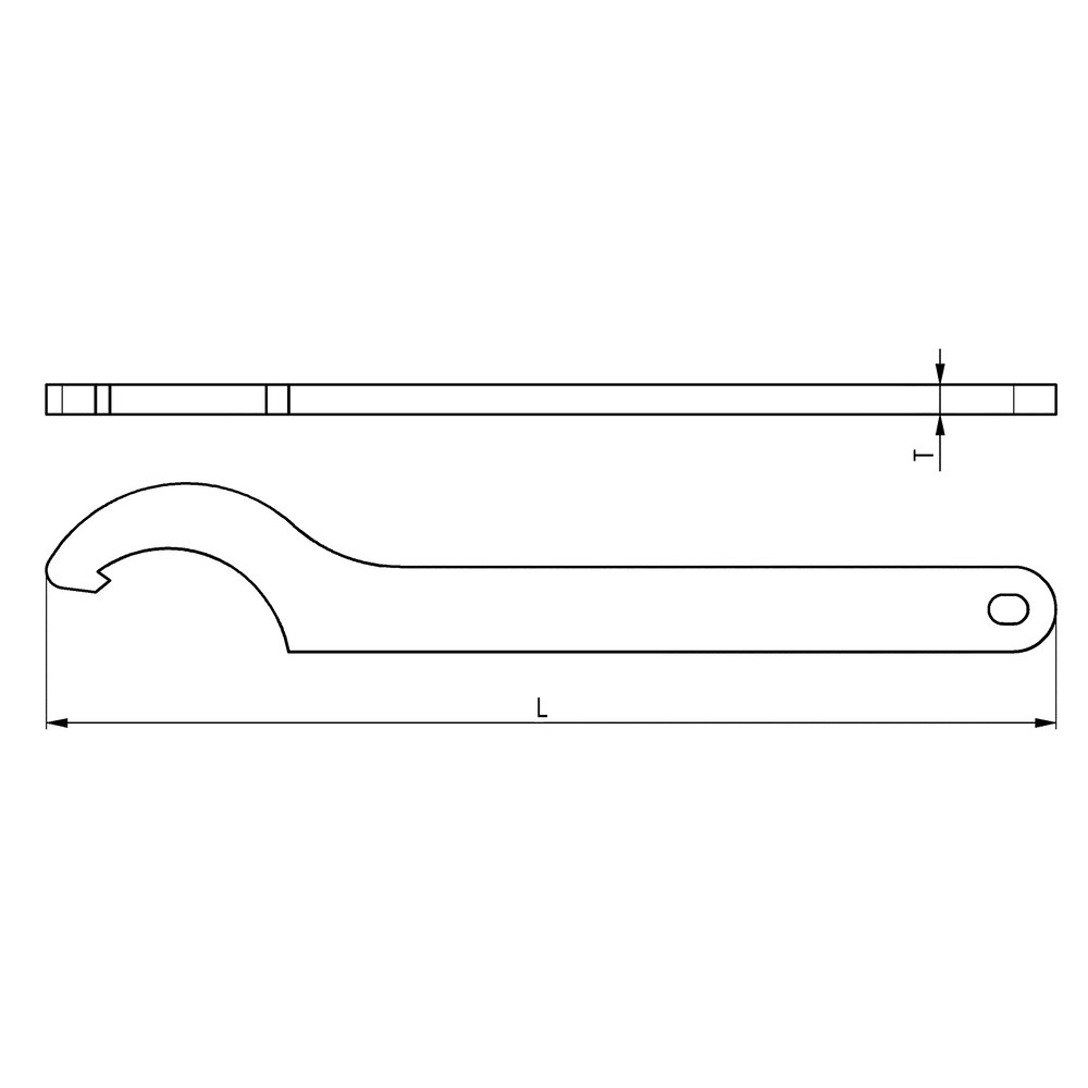 картинка Крючковый ключ с наконечником АМF 54692 от магазина "Элит-инструмент"