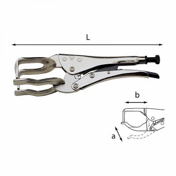 Зажимные клещи с запираемыми вильчатыми захватами 137 U01370001