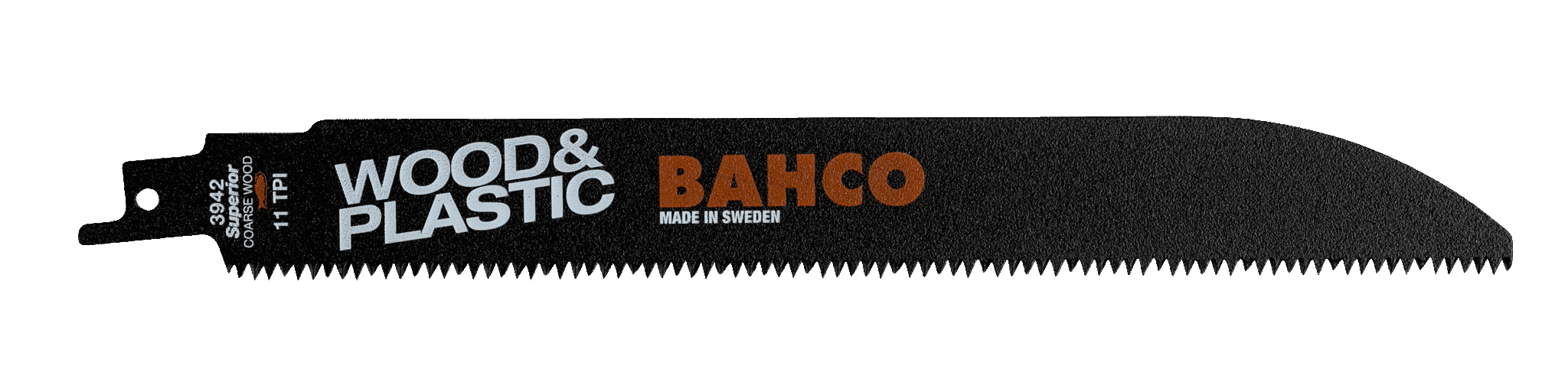 Полотна из высокоуглеродистой стали для сабельных пил по дереву и пластмассе BAHCO 3942-WP