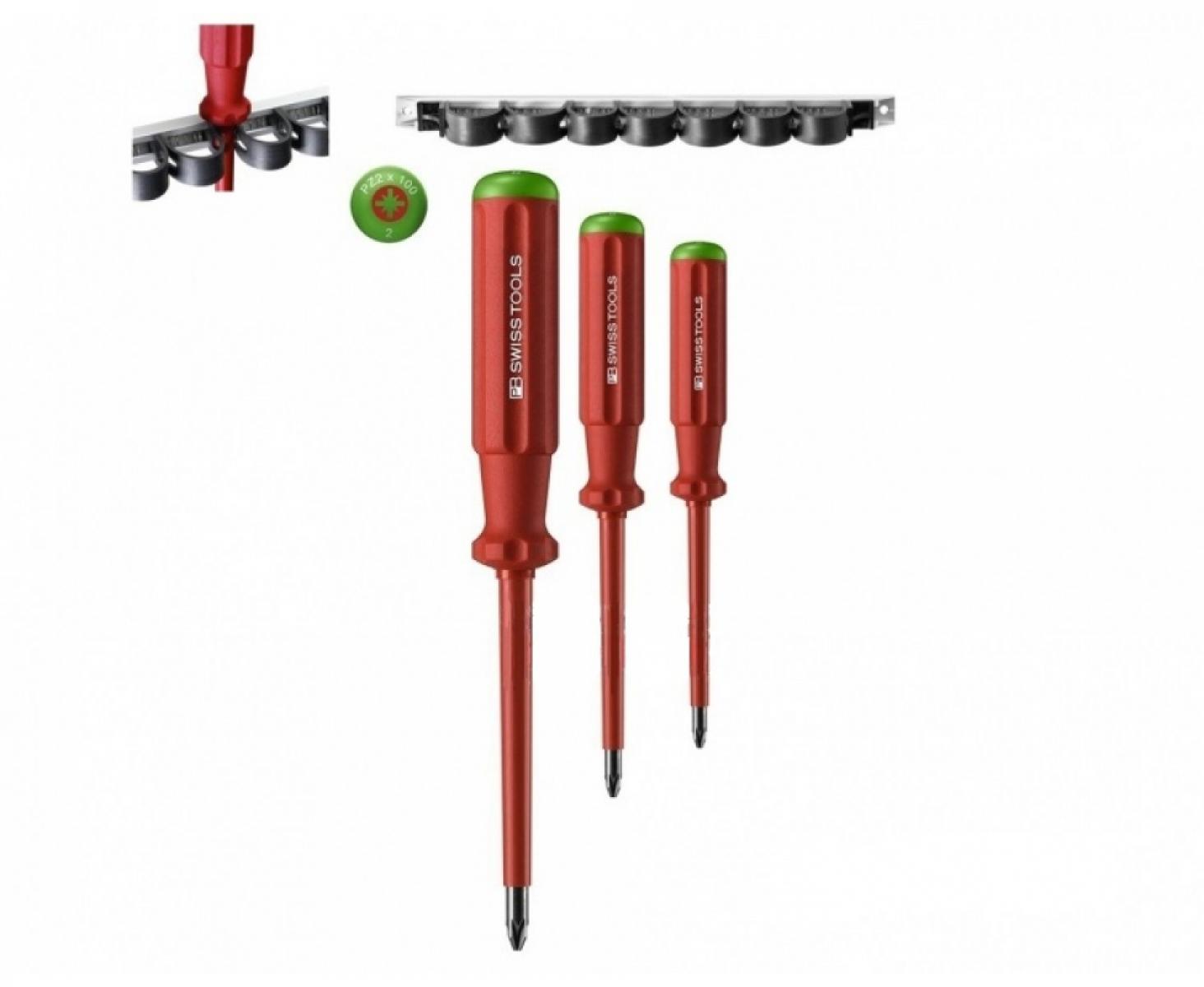 картинка Набор крестовых диэлектрических отверток Pozidriv PB Swiss Tools PB 5565.CN 3 шт. от магазина "Элит-инструмент"