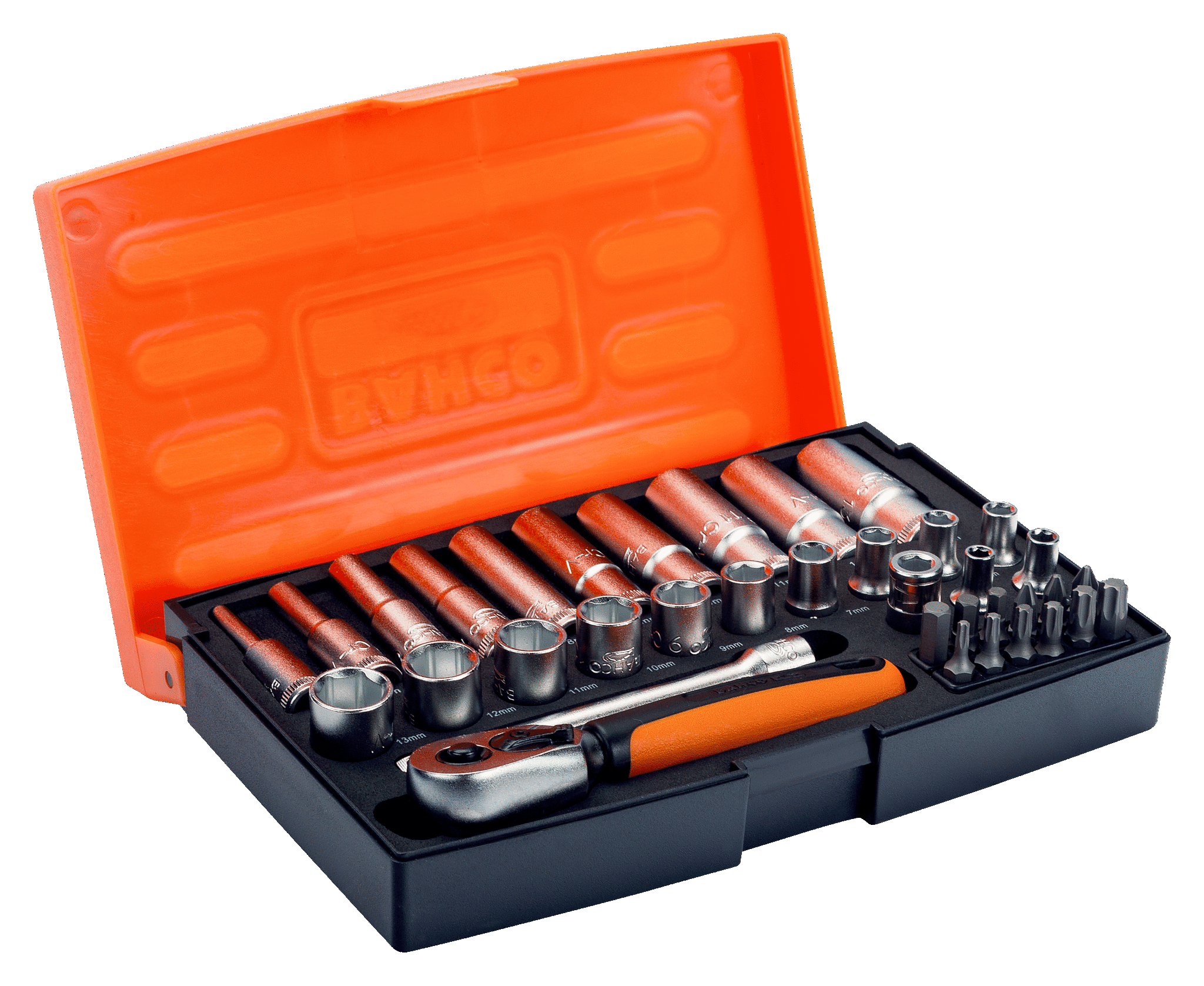 1/4" Набор торцевых головок, пластиковый кейс BAHCO SL25L
