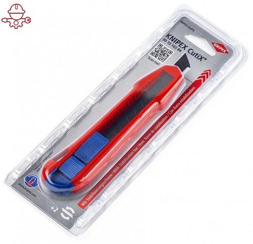 KNIPEX CutiX Нож универсальный, 165 мм, для стандартных отламывающихся лезвий на 18 мм KN-9010165BK