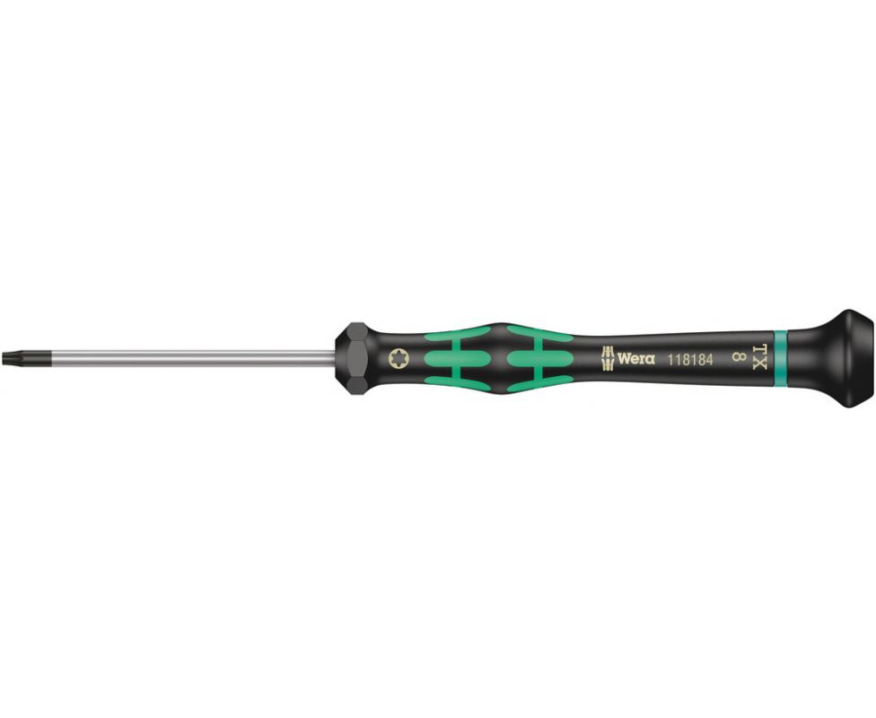 картинка Отвертка Wera Kraftform Micro для электронщика 2067 TORX HF WE-118183 TX 7 х 60 с фиксирующей функцией от магазина "Элит-инструмент"