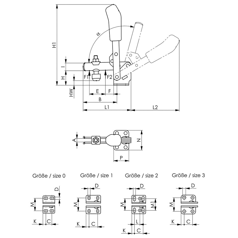 картинка Вертикальный шарнирный зажим ESD АМF 562487 от магазина "Элит-инструмент"