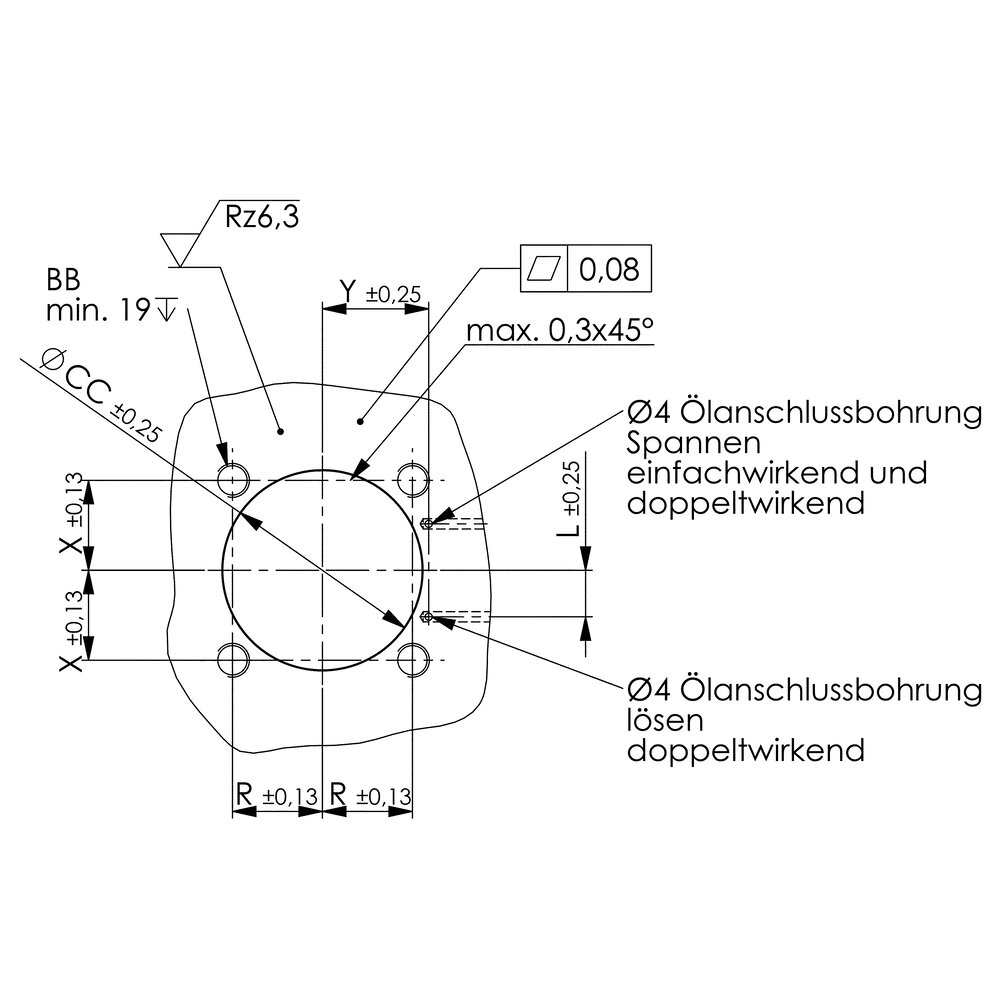 картинка Двухтактный цилиндр с верхним фланцевым креплением и направляющим штоком поршня АМF 327106 от магазина "Элит-инструмент"