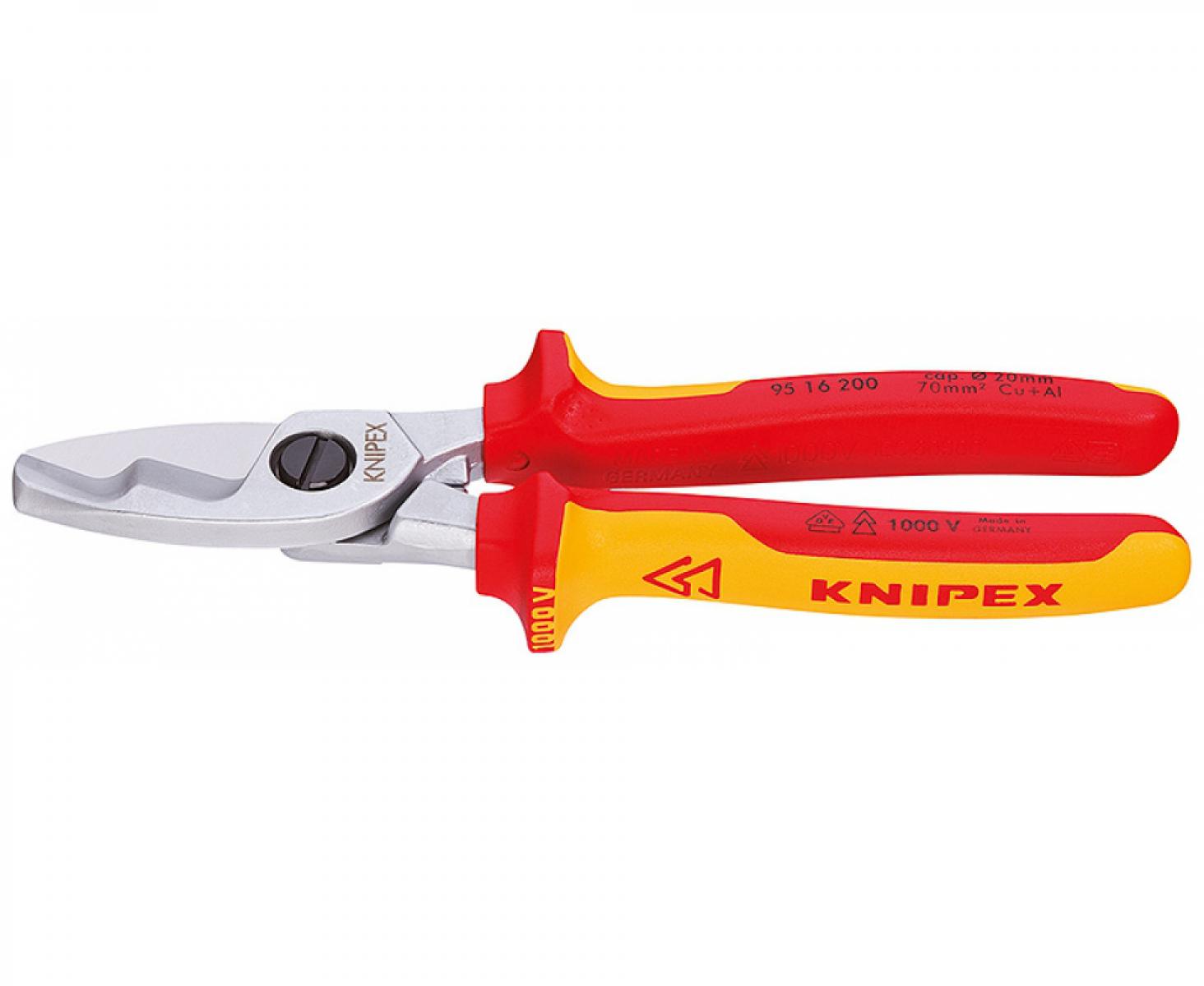 Ножницы для резки кабелей с двойными режущими кромками VDE Knipex KN-9516200