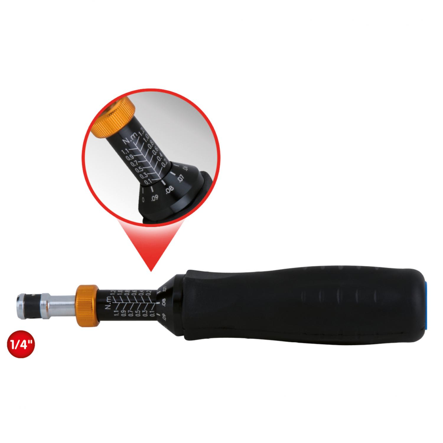Динамометрическая отвертка 1/4", 10-120 cНм