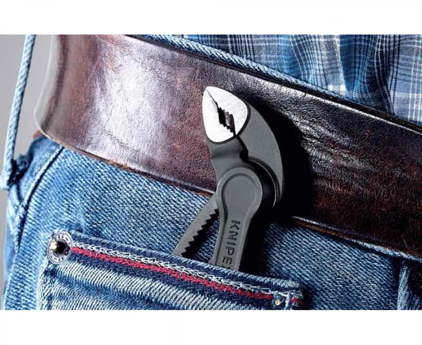 картинка KNIPEX Cobra XS сантехнические переставные клещи с фиксатором KN-8700100 от магазина "Элит-инструмент"