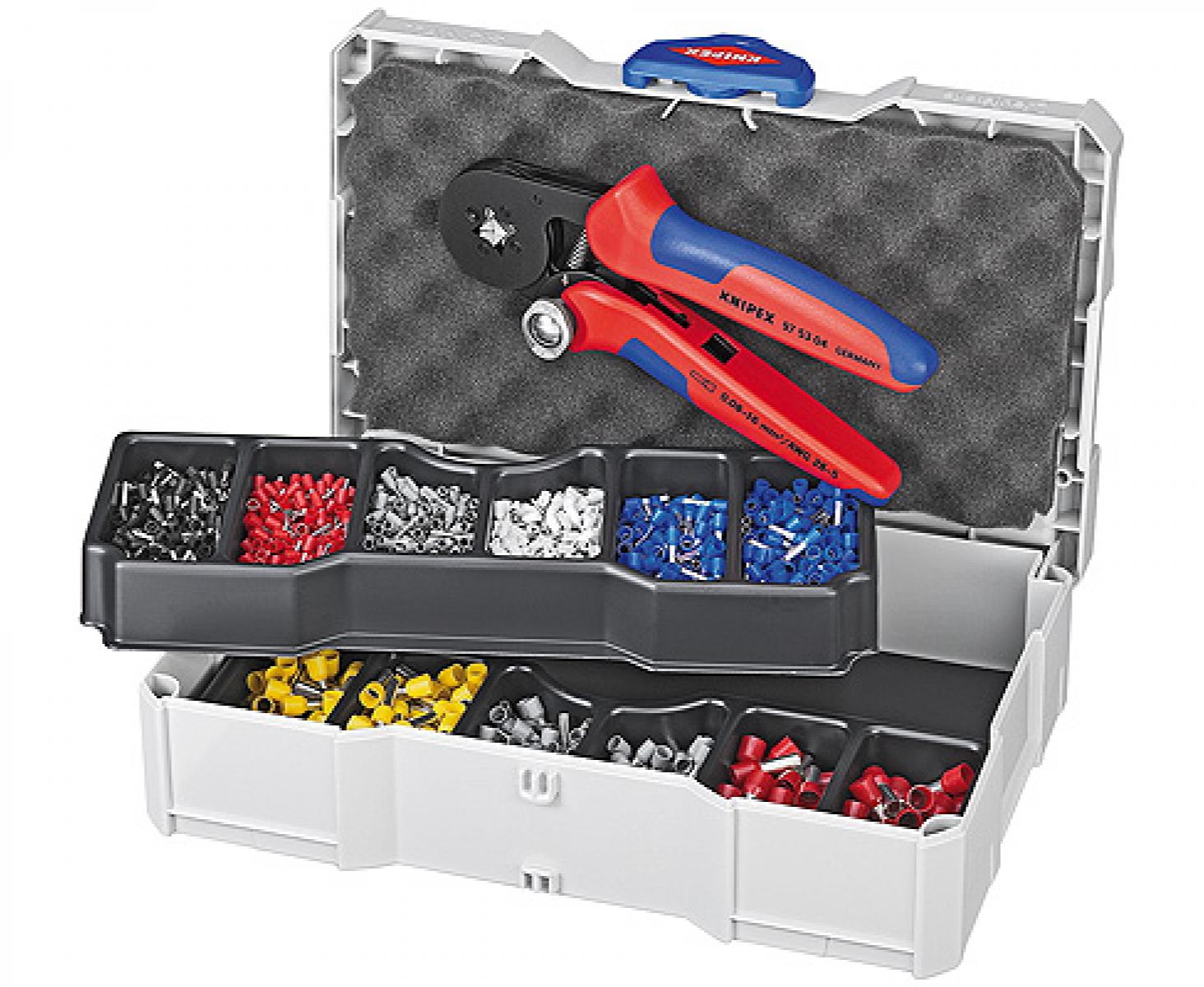 картинка Набор кабельных наконечников для опрессовки контактных гильз Knipex KN-979009 от магазина "Элит-инструмент"