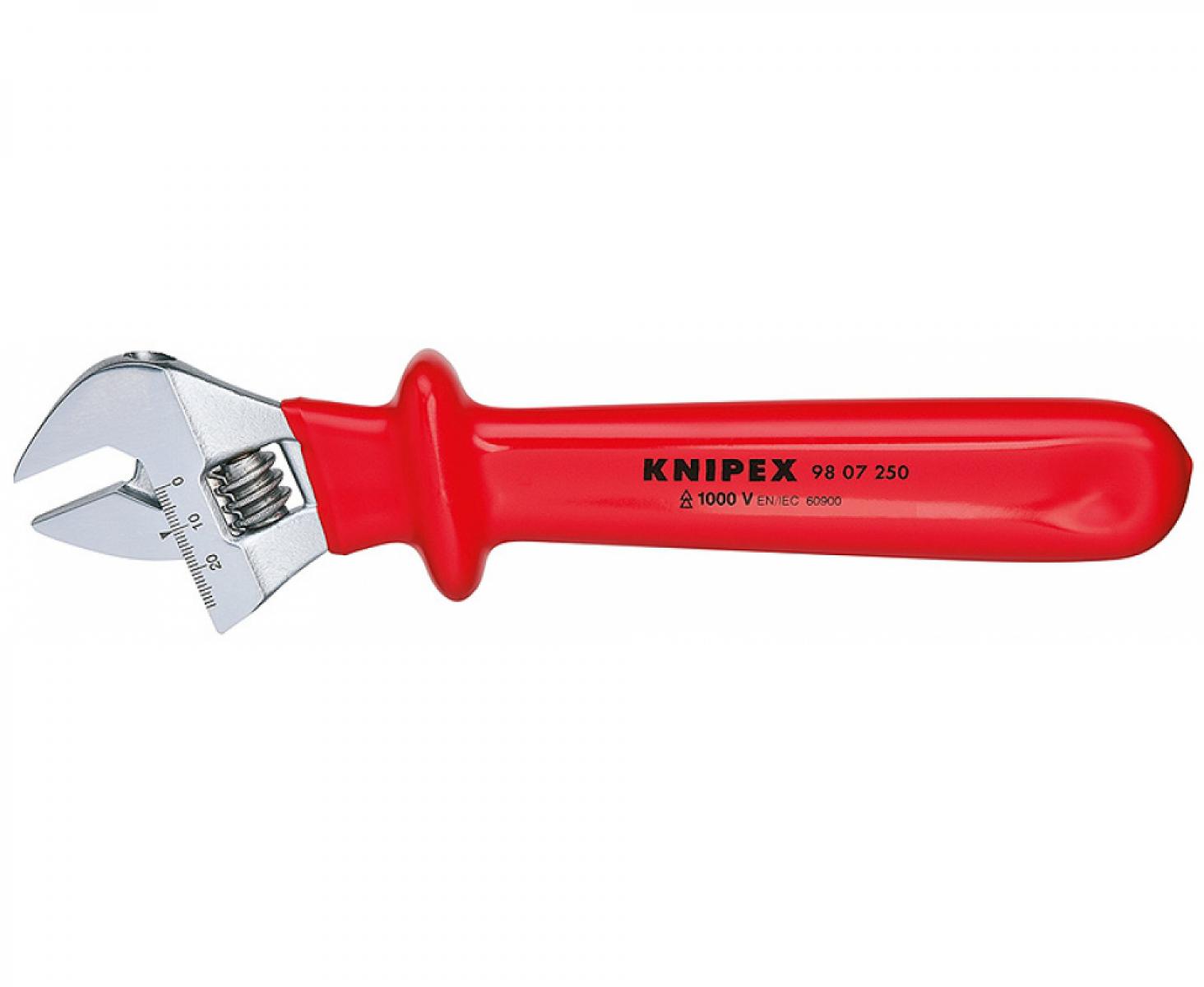 картинка Ключ разводной, регулируемый VDE Knipex KN-9807250 от магазина "Элит-инструмент"