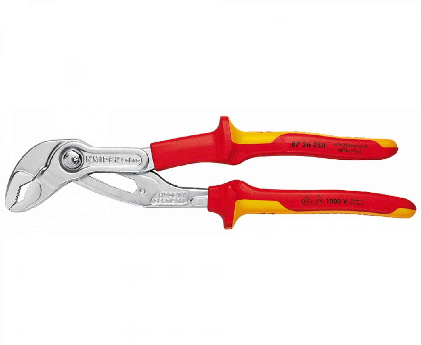 KNIPEX Cobra VDE высокотехнологичные сантехнические клещи, электроизолированные KN-8726250