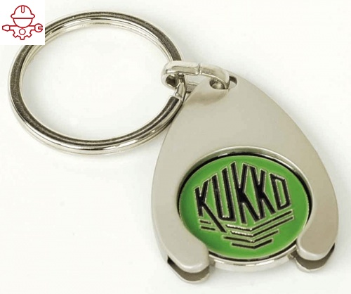 Брелок для ключей с жетоном для тележек Kukko Z156