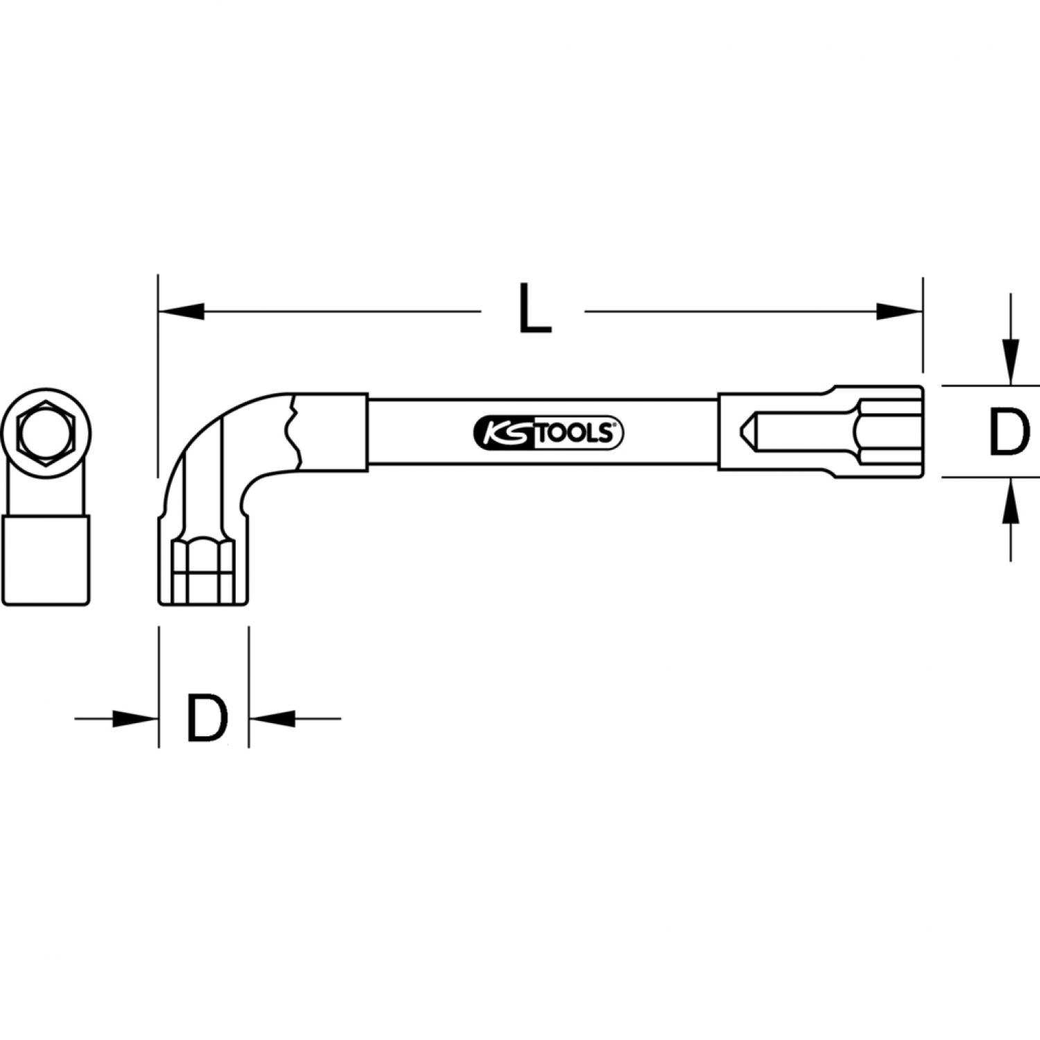 картинка Двусторонний торцовый ключ с отверстием ULTIMATEplus, 14 мм подвеска от магазина "Элит-инструмент"