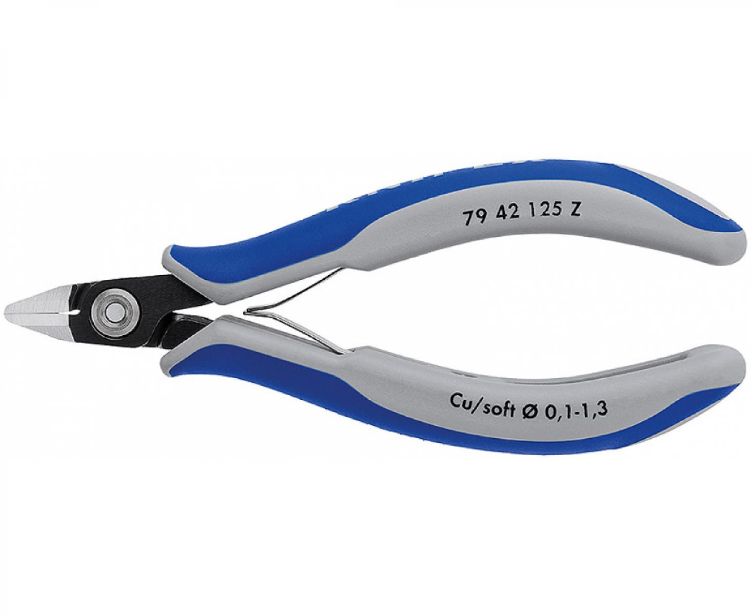 картинка Прецизионные кусачки боковые для электроники Knipex KN-7942125Z от магазина "Элит-инструмент"