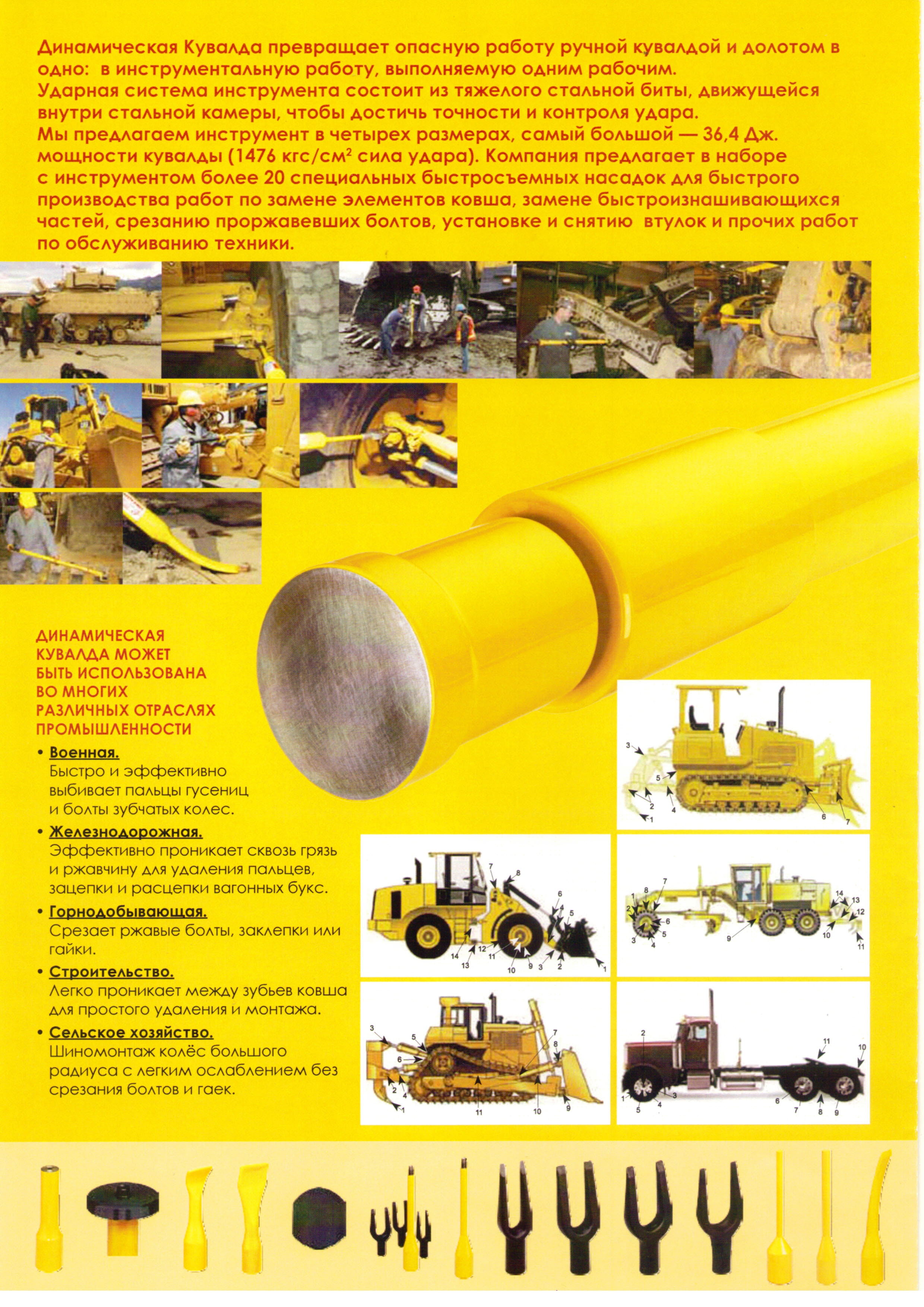 картинка Динамическая кувалда 29052 21LB46 с набором 6 насадок и утяжелителем Slide Sledge SS_211403 (46 lbs/20 кг) от магазина "Элит-инструмент"