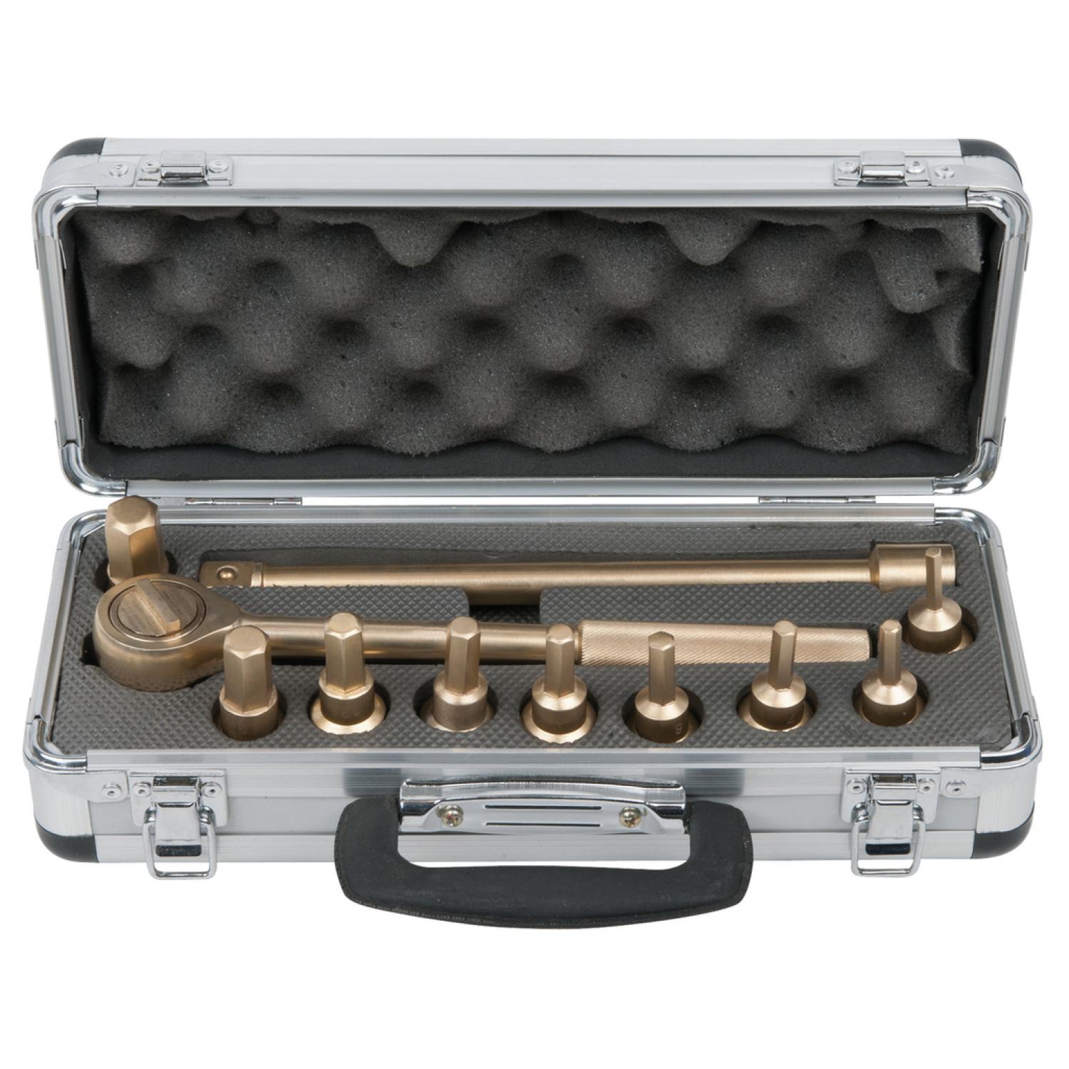 Комплекты торцовых головок с битами BRONZEplus 1/2", 9 шт