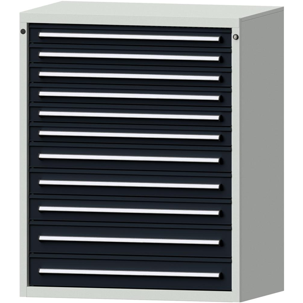 Шкаф формата Ш1060хГ675хВ1300мм RAL7035/7016 11 ящиков 75кг 3196 3032 Fplus