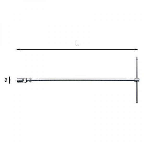 Ключи с Т-образной рукояткой и шарнирной головкой с шестигранным отверстием D 276 CE U02760406D