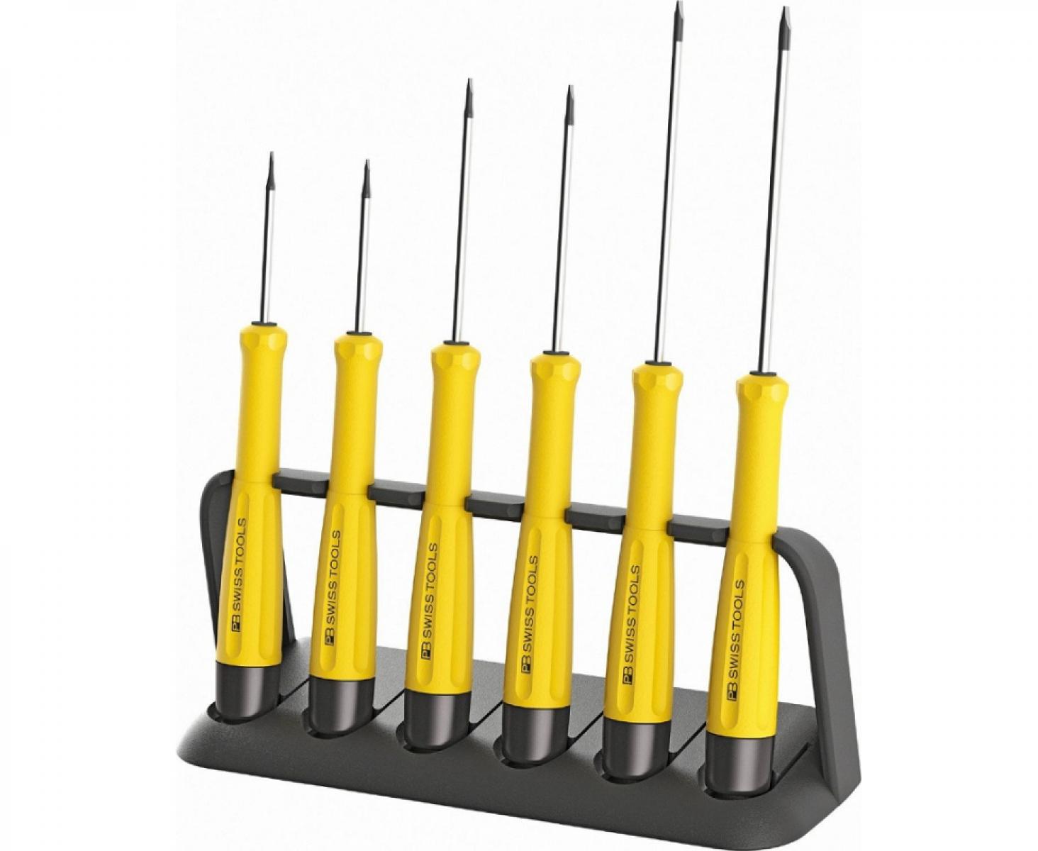 Набор прецизионных шлицевых антистатических отверток PB Swiss Tools PB 8640.ESD 6 шт.